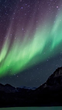 View of the aurora borealis